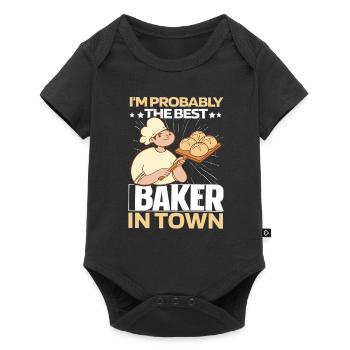 Baking Baker Bakery - Body à manches courtes Premium Bébé - noir - Devant