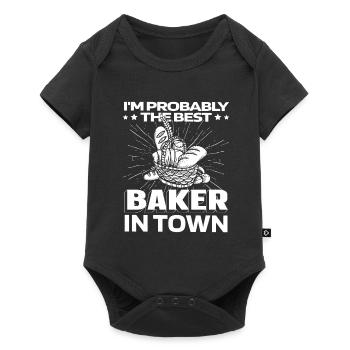 Cuisson du pain de boulangerie Baker - Body à manches courtes Premium Bébé - noir - Devant