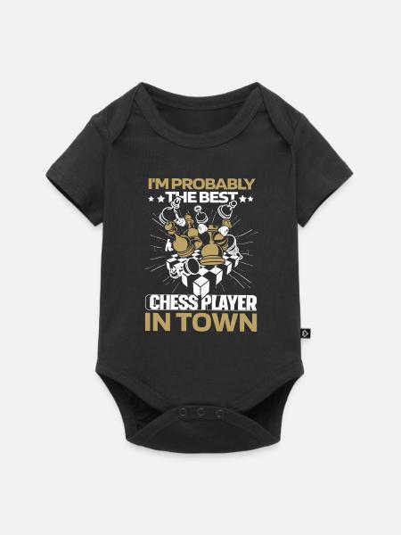 Schach Schachspieler - Baby Premium Kurzarmbody - Schwarz