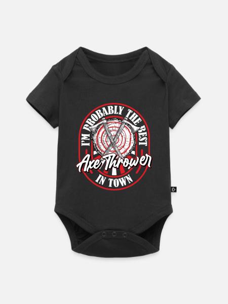 Axtwerfen Axtwerfer Ziel - Baby Premium Kurzarmbody - Schwarz