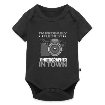 Photographer Photography Camera Funny - Baby Premium short-sleeve bodysuit - black - Front