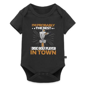 Frisbee Golf Disc Golf - Baby Premium short-sleeve bodysuit - black - Front