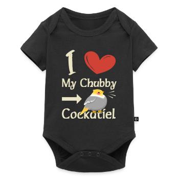 J’aime mon cockatiel potelé - Body à manches courtes Premium Bébé - noir - Devant