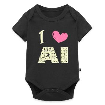 I love ai - Baby Premium short-sleeve bodysuit - black - Front