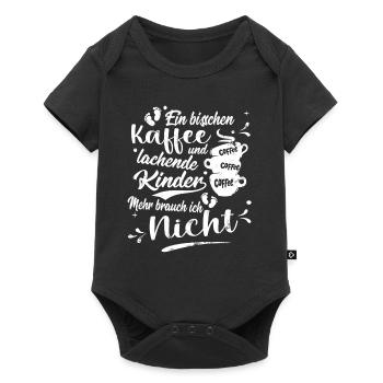 Kinderkrankenschwester brauch Kaffee und Kinder - Baby Premium Kurzarmbody - Schwarz - Vorne