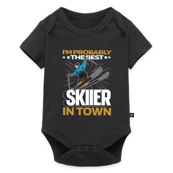Skiing Apres Ski Fun - Baby Premium short-sleeve bodysuit - black - Front