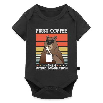 Grizzly Bear Brown Bear Coffee Sunglasses - Baby Premium short-sleeve bodysuit - black - Front