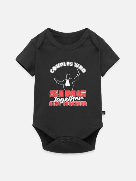 Chorleiter Paar - Baby Premium Kurzarmbody - Schwarz