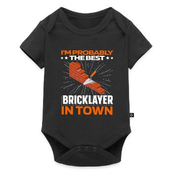 Masonry brick - Baby Premium short-sleeve bodysuit - black - Front