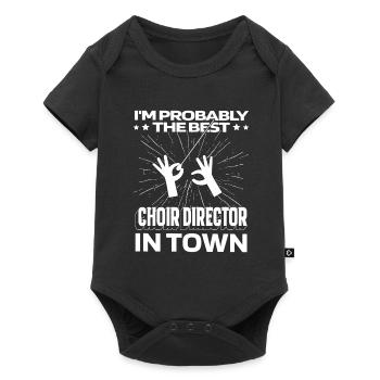 Bâton de chef de chœur - Body à manches courtes Premium Bébé - noir - Devant