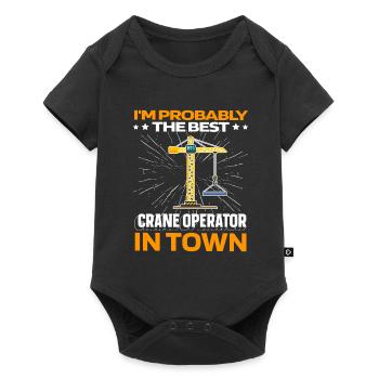 Crane driver Crane operator - Baby Premium short-sleeve bodysuit - black - Front