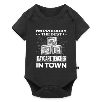Enseignante maternelle Assistante maternelle Lustig - Body à manches courtes Premium Bébé - noir - Devant
