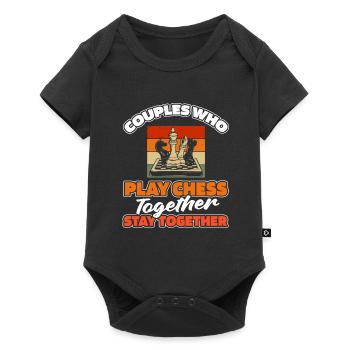 Chess Pair - Baby Premium short-sleeve bodysuit - black - Front