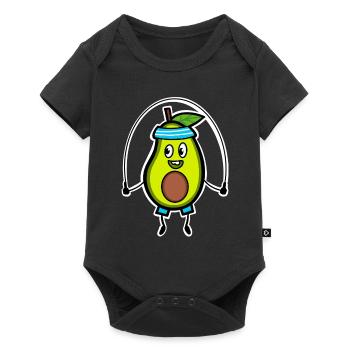 Avocado Jumping Rope - Baby Premium short-sleeve bodysuit - black - Front