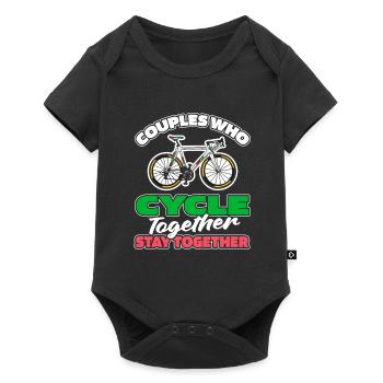 Road Bike Cycling Cycling Couple - Baby Premium short-sleeve bodysuit - black - Front