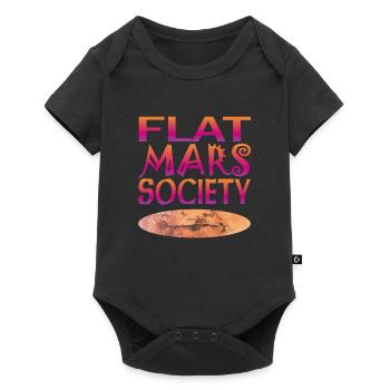 Flat Mars Society - Baby Premium Kurzarmbody - Schwarz - Vorne