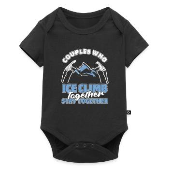 Eisklettern Paar - Baby Premium Kurzarmbody - Schwarz - Vorne