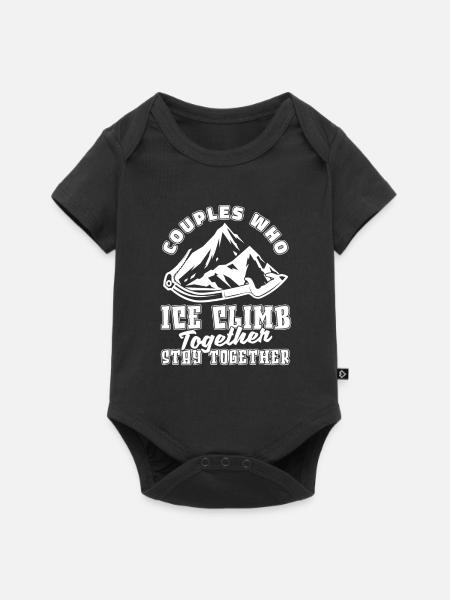 Eisklettern Paar - Baby Premium Kurzarmbody - Schwarz
