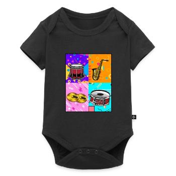 Spielmannszug Batterie Pop Art - Body à manches courtes Premium Bébé - noir - Devant