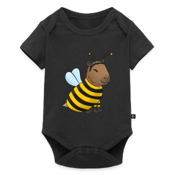 Capybara Bee Costume - Baby Premium short-sleeve bodysuit - black - Front