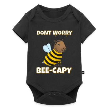 Capybara Bee Costume - Baby Premium short-sleeve bodysuit - black - Front