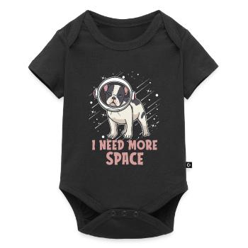 French Bulldog Astronaut I Need More Space - Baby Premium short-sleeve bodysuit - black - Front