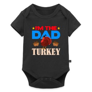 I'm the Dad Turkey - Baby Premium Kurzarmbody - Schwarz - Vorne