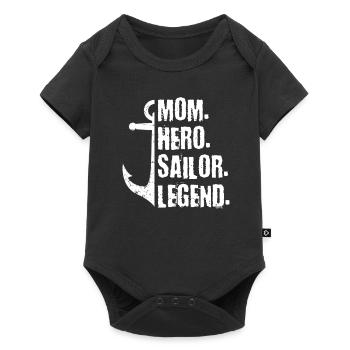 Sailing Sailboat Sailboat Mama - Baby Premium short-sleeve bodysuit - black - Front