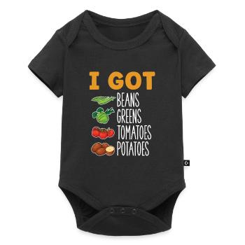 I have beans greens tomatoes potatoes - Baby Premium short-sleeve bodysuit - black - Front