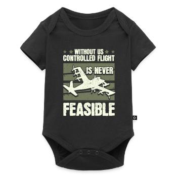 Aircraft Mechanic - Baby Premium short-sleeve bodysuit - black - Front