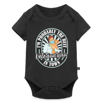Assistant vétérinaire Humour - Body à manches courtes Premium Bébé - noir - Devant