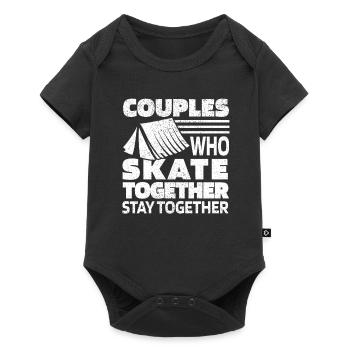 Tente Camping Camping Couple - Body à manches courtes Premium Bébé - noir - Devant