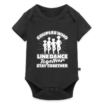 Line Dance Couple - Baby Premium short-sleeve bodysuit - black - Front