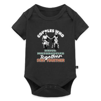 Moto Motard Paire de motos - Body à manches courtes Premium Bébé - noir - Devant