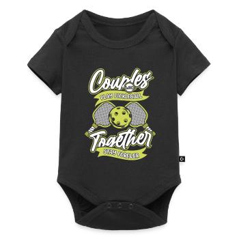 Paire de pickleball - Body à manches courtes Premium Bébé - noir - Devant