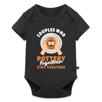 Couple de poterie - Body à manches courtes Premium Bébé - noir - Devant