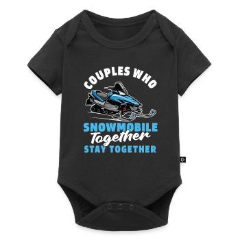 Snowmobile Snowmobile Pair - Baby Premium short-sleeve bodysuit - black - Front