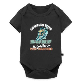 Surfer Surfing Couple - Body à manches courtes Premium Bébé - noir - Devant