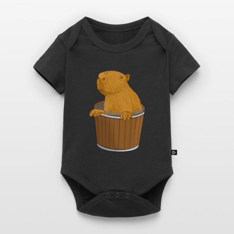 Capybara Eimer Baby Premium Kurzarmbody