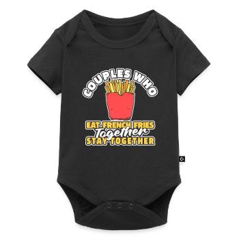 French fries fries pair - Baby Premium short-sleeve bodysuit - black - Front