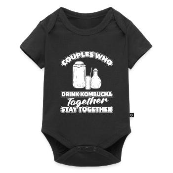 Kombucha pair - Baby Premium short-sleeve bodysuit - black - Front
