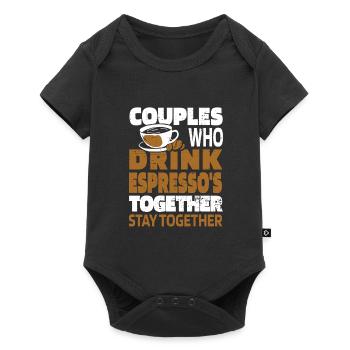 Coffee Espresso Pair - Baby Premium short-sleeve bodysuit - black - Front