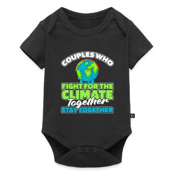 Climate Change Protection Couple - Baby Premium short-sleeve bodysuit - black - Front