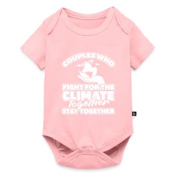 Climate Change Protection Couple - Baby Premium short-sleeve bodysuit - rose - Front