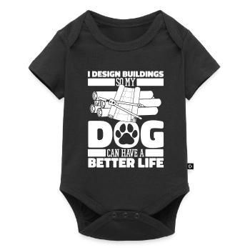 Architecte Architecture Chien - Body à manches courtes Premium Bébé - noir - Devant