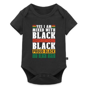 Fier Afro-Américain noir des Noirs - Body à manches courtes Premium Bébé - noir - Devant