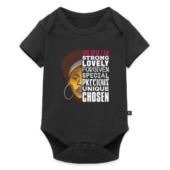 Forte Belle Noire Femmes Noires Histoire Noire - Body à manches courtes Premium Bébé - noir - Devant