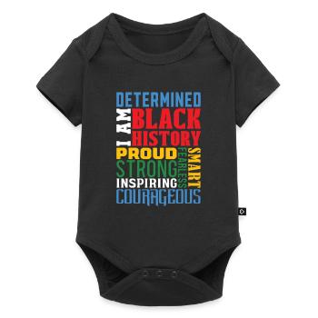 Determined African-American of Blacks - Baby Premium short-sleeve bodysuit - black - Front