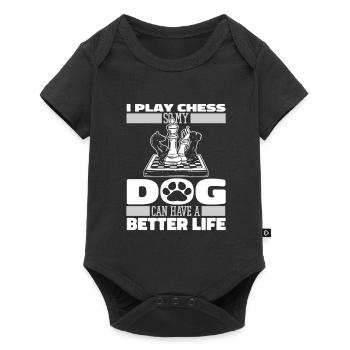 Chess Dog - Baby Premium short-sleeve bodysuit - black - Front