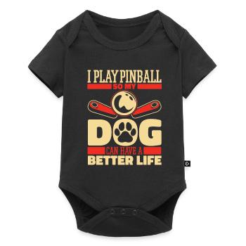 Pinball Dog - Baby Premium short-sleeve bodysuit - black - Front